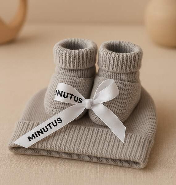 Gorrito y Patucos de Tricot para Recién Nacido 100% Algodón