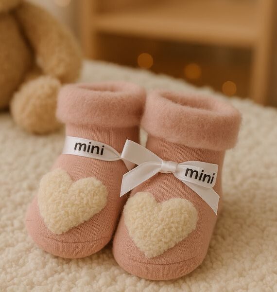 Patucos Corazones 100% algodón antideslizantes