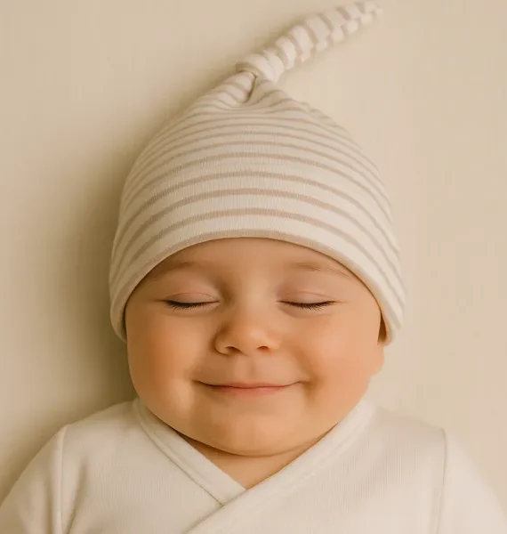 Gorro Con Nudo Rayas bebé