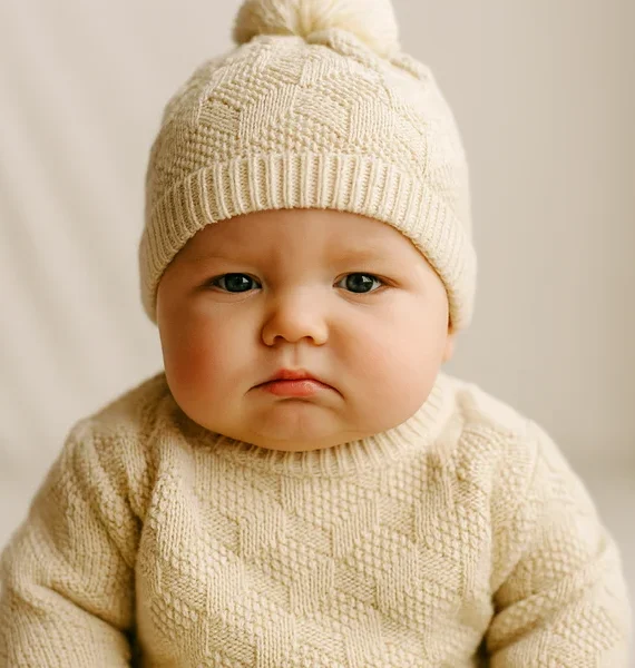 Conjunto de punto para bebé  jersey, gorro y polaina vip (Invierno)