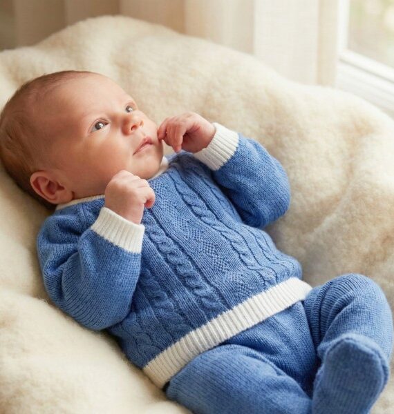 Conjunto de Punto Trenzado 100% Algodón