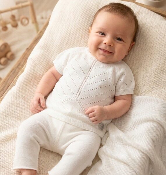 Conjunto Bebé Oki 3 Piezas Conjunto  con  Manta 100% Algodón