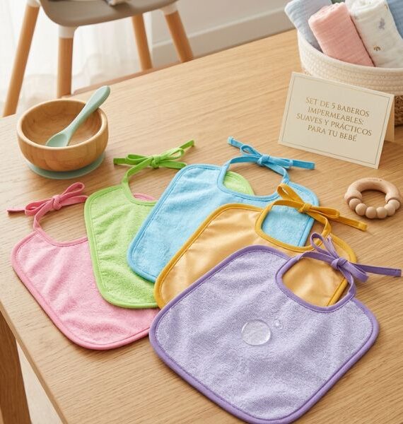 Pack de 5 Baberos Impermeables  Reine – Máxima Absorción y Protección Total