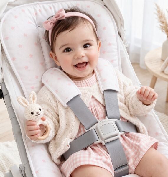 Cubresillas de paseo bebé estrellas rosa Universal